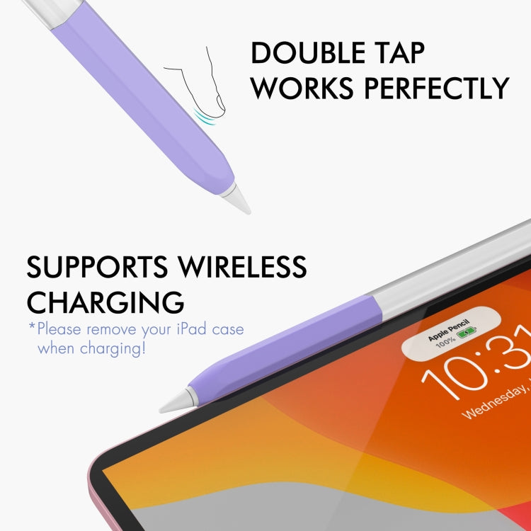 For Apple Pencil 2 AhaStyle PT-LC05 Jelly Style Translucent Silicone Protective Pen Case(Blue)