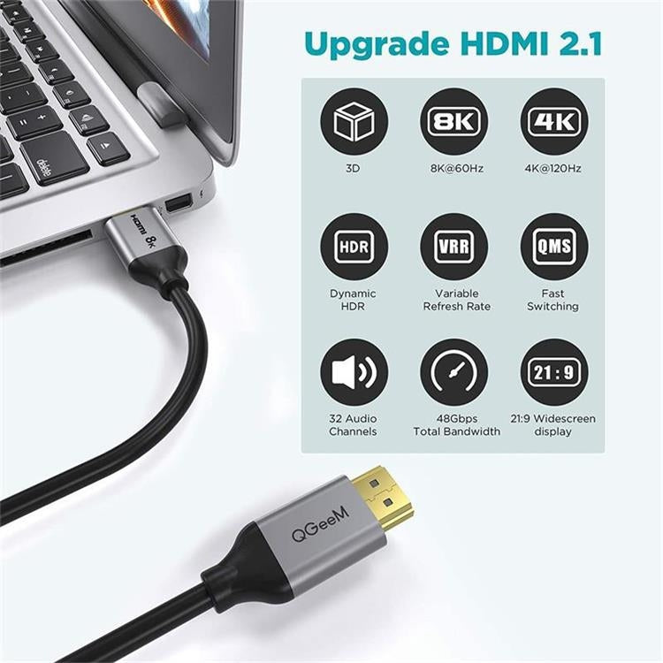 QGeeM QG-AV17 HDMI To HDMI Connection Cable Support 8K&60Hz 4.5m Length
