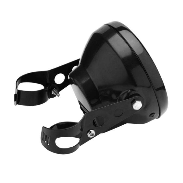 Motorcycle 7 Inch LED Headlamp Angel Ring Steering Function With Bracket(Shock Absorber Diameter 28-36mm)