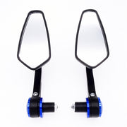 Motorcycle Handle All Aluminum Cherry Rearview Mirror(Black)