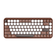 Ajazz 308I 84 Keys Tablet Computer Notebook Home Office Punk Bluetooth Keyboard(Milk Tea Color)