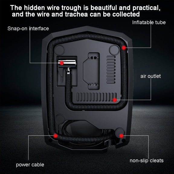 SUITU  ST-5002 DC 12V Car Air Compressor Tire Inflator 150 PSI Auto Air Pump Pointer Model+Toolbox