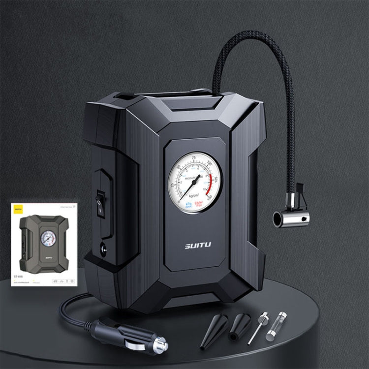 SUITU  ST-818  DC 12V Wired Car Air Pump Tire Inflator With LED Lighting Pointer Model