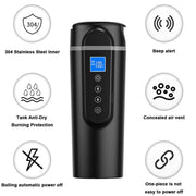 SUITU  HQ-3900 24V/12V Car/Truck Heated Coffee Mug Smart Mug,Spec: Large Screen White