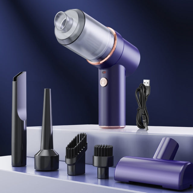 SUITU  ST-6638 Car Wireless Vacuum Cleaner Suction and Blower Integrated With Light ,Spec: Luxury  Type-A Charge
