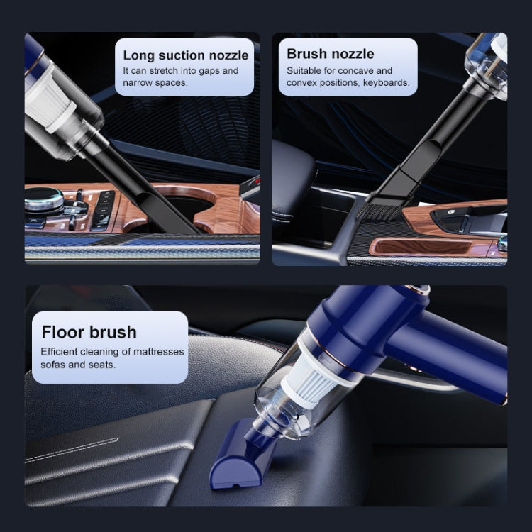 SUITU  ST-6638 Car Wireless Vacuum Cleaner Suction and Blower Integrated With Light ,Spec:  Basic Type-A Charge