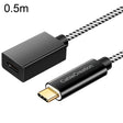 CC0316 0.5m Type-C / USB-C Male to Female Extension Cable Computer Phone Charging Cable(Black) - Cable & Adapters by PMC TechLife | Online Shopping South Africa | PMC TechLife | Buy Now Pay Later Mobicred