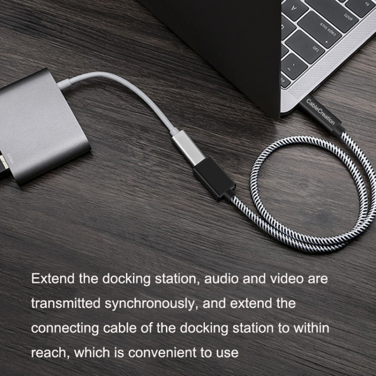 CC0316 0.3m Type-C / USB-C Male to Female Extension Cable Computer Phone Charging Cable(Black)