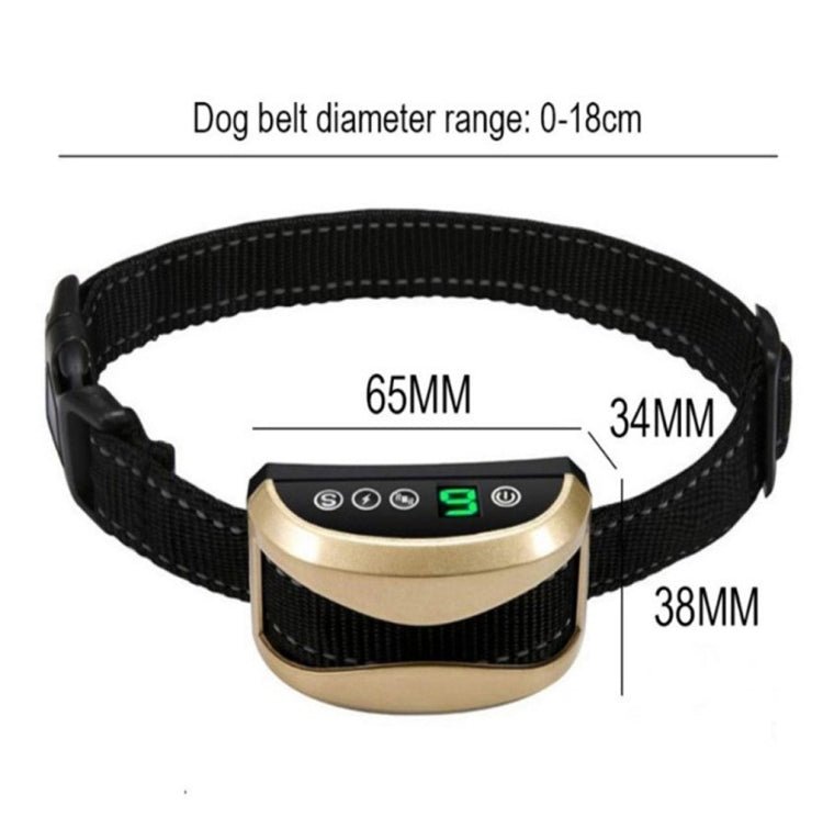 USB Rechargeable Water-resistant Dog Bark Collar With Vibration And Beep(Gold)