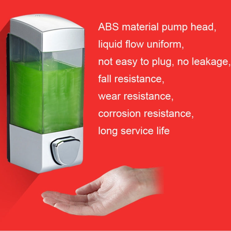 Double Head Wall Mounted Manual Press Soap Dispenser Shampoo Bottle Hand Wash Body Wash Dispenser, Color: White