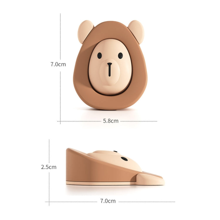 Cartoon Silicone Door Stopper Anti-Collision Door Blocker(Green)