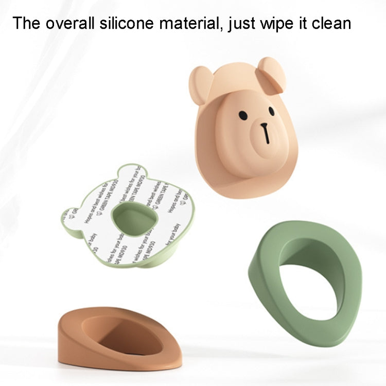 Cartoon Silicone Door Stopper Anti-Collision Door Blocker(Green)