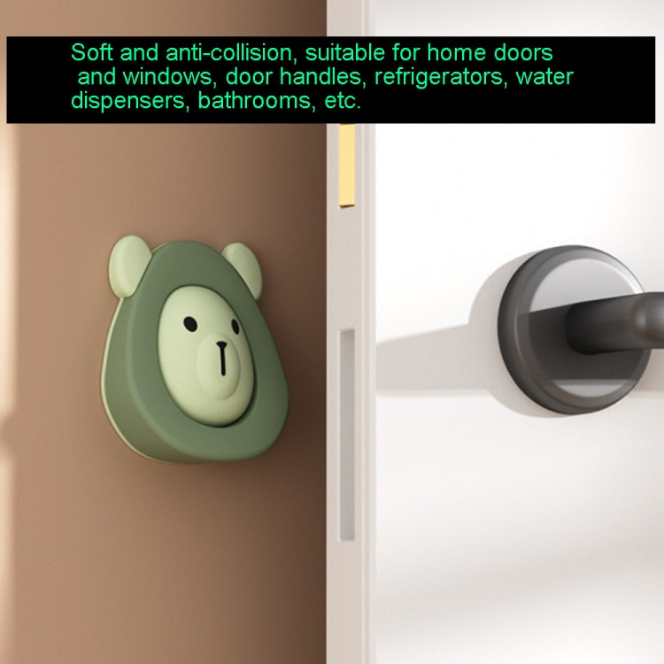 Cartoon Silicone Door Stopper Anti-Collision Door Blocker(Red Black)