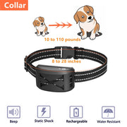 2-In-1 Electric Dog Fence & Remote Training Collar Adjustable Vibration & Shock For 2 Dogs(Black)