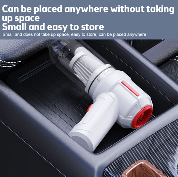 SUITU  ST-6629 3 In 1 5500pa Car Wireless Vacuum Cleaner Blowing Suction And Pumping 3 Modes White -USB Cable