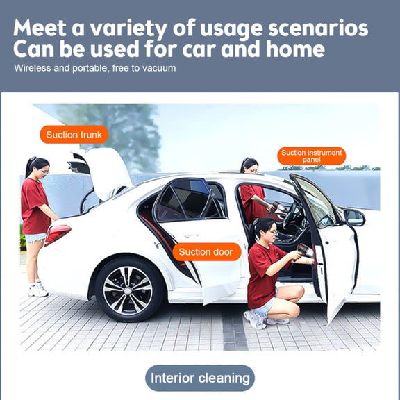 SUITU  ST-6629 3 In 1 5500pa Car Wireless Vacuum Cleaner Blowing Suction And Pumping 3 Modes White -USB Cable