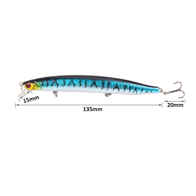 XY-256 19.1g/13.5cm Long Casting Sinking Minnow Fake Bait(7)