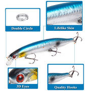 XY-256 19.1g/13.5cm Long Casting Sinking Minnow Fake Bait(5)