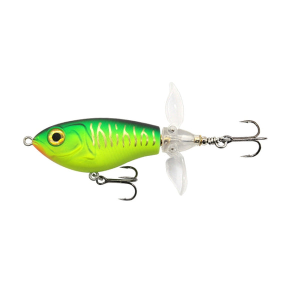DF065 9g Double Paddle Tractor Surface Tether Roadrunner Fake Lure Long-distance Casting Lure(Tiger Pattern)