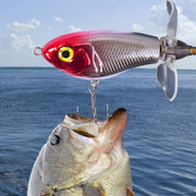 DF065 9g Double Paddle Tractor Surface Tether Roadrunner Fake Lure Long-distance Casting Lure(Champagne)
