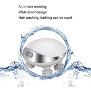 K111 Hot Compress Red Light Head Massager Electric Kneading Vibration Water-resistant Head Instrument, Size: English Version(White)