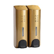 Round Wall Mounted Manual Press Soap Dispenser Shampoo Bottle Hand Wash Body Wash Dispenser, Specification: Double Head Golden - Soap Dispenser by PMc TechLife | Online Shopping South Africa | PMc TechLife | Buy Now Pay Later Mobicred