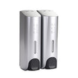 Round Wall Mounted Manual Press Soap Dispenser Shampoo Bottle Hand Wash Body Wash Dispenser, Specification: Double Head Matte - Soap Dispenser by PMc TechLife | Online Shopping South Africa | PMc TechLife | Buy Now Pay Later Mobicred