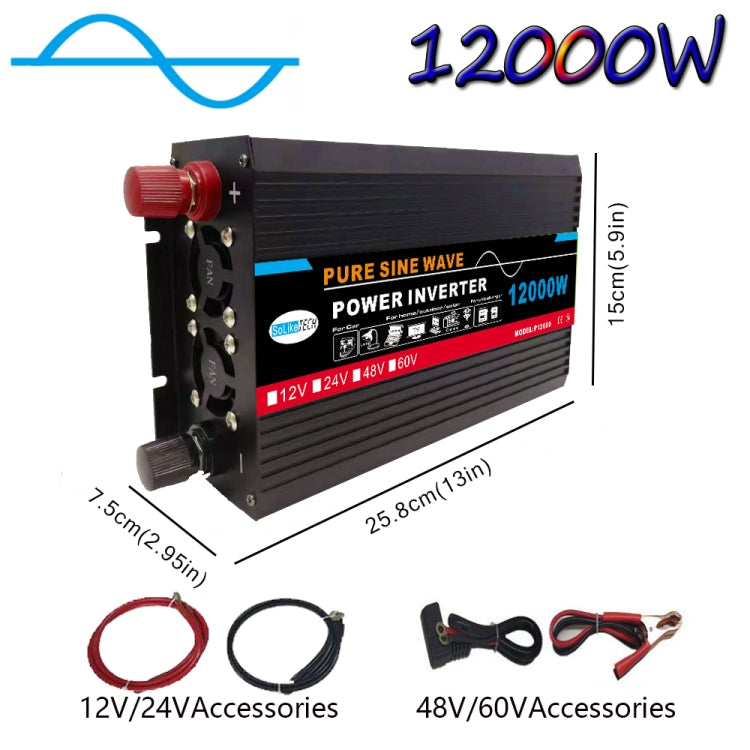 12000W (Actual 2000W) 48V to 220V High Power Car Sine Wave Inverter Power Converter