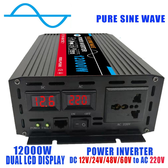 12000W (Actual 2000W) 60V to 220V High Power Car Sine Wave Inverter Power Converter