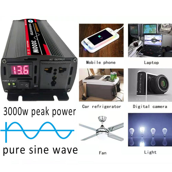 12000W (Actual 2000W) 48V to 220V High Power Car Sine Wave Inverter Power Converter