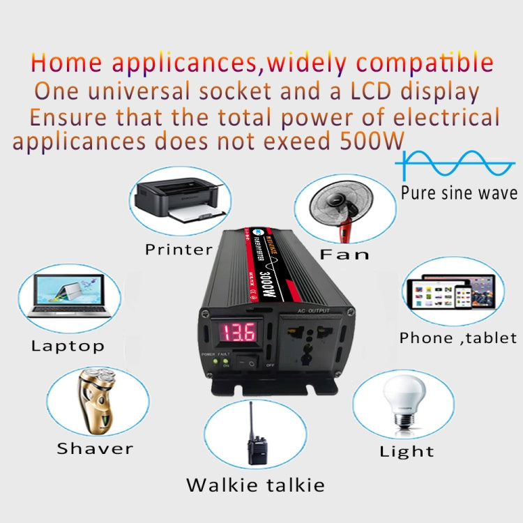 12000W (Actual 2000W) 60V to 220V High Power Car Sine Wave Inverter Power Converter