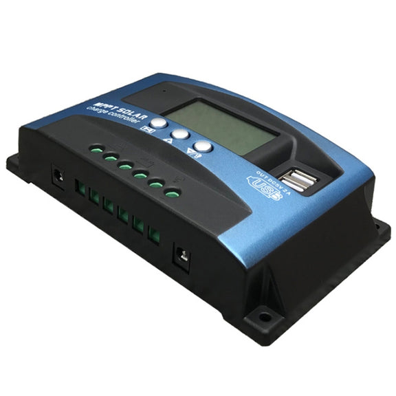 YCX-003 30-100A Solar Charging Controller with LED Screen & Dual USB Port Smart MPPT Charger, Model: 12/24V 60A