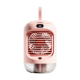 RD22 Rotating Humidification Fan Warm Light Atmosphere Light Automatic Shaking Head with Digital Display Air Cooler(Pink) - Electric Fans by PMC TechLife | Online Shopping South Africa | PMC TechLife | Buy Now Pay Later Mobicred