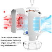 RD22 Rotating Humidification Fan Warm Light Atmosphere Light Automatic Shaking Head with Digital Display Air Cooler(Green)
