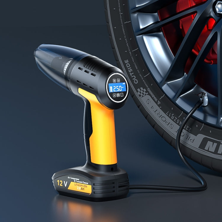 SUITU ST-6637  Wireless+Toolbox 5 In 1 60W  Double Motor Car Vacuum Cleaner With Blowing Air Pump Pressure Measuring Lighting Function
