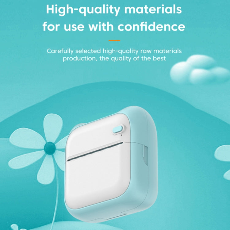 A31 Bluetooth Handheld Portable Self-adhesive Thermal Printer, Color: Pink+5 Rolls Printer Paper
