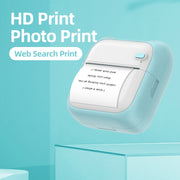 A31 Bluetooth Handheld Portable Self-adhesive Thermal Printer, Color: Pink+5 Rolls Printer Paper
