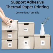 C23 Seven Colors Atmosphere Breathing Light Wireless Thermal Printer, Color: Blue+3 Rolls Color Paper