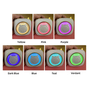 C23 Seven Colors Atmosphere Breathing Light Wireless Thermal Printer, Color: White+5 Rolls Thermal Paper