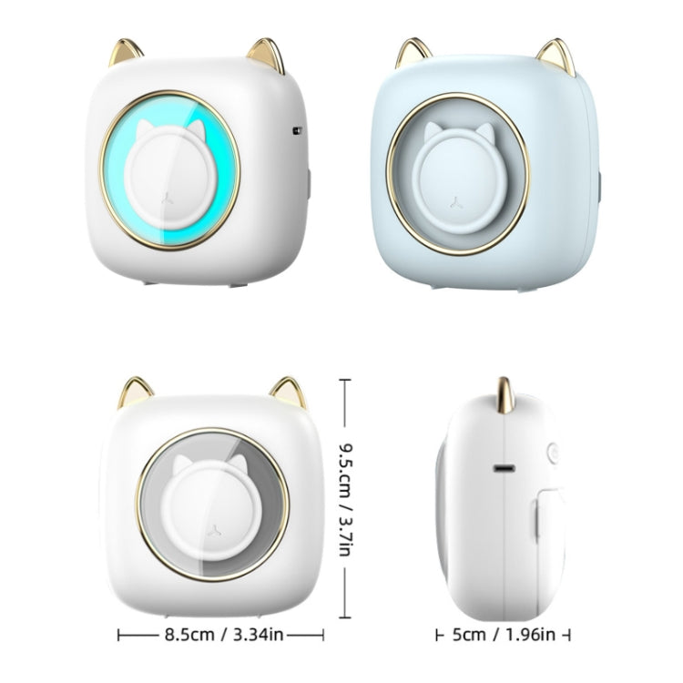 C23 Seven Colors Atmosphere Breathing Light Wireless Thermal Printer, Color: Blue Standard