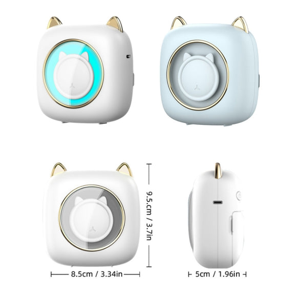 C23 Seven Colors Atmosphere Breathing Light Wireless Thermal Printer, Color: Blue+3 Rolls Color Paper