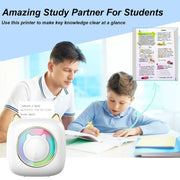 C23 Seven Colors Atmosphere Breathing Light Wireless Thermal Printer, Color: Blue Standard