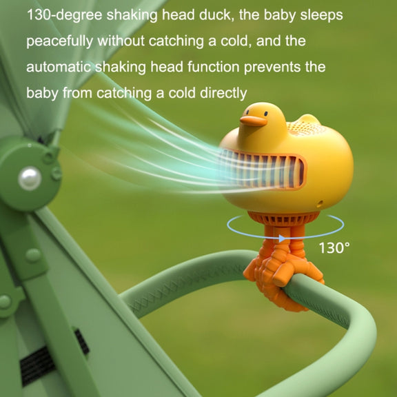 WT-E20 Stroller Fan USB Mute Portable Octopus High Air Volume Mini Fan, Style: Shake Head Type (White)