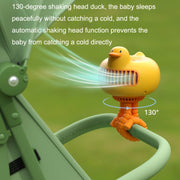 WT-E20 Stroller Fan USB Mute Portable Octopus High Air Volume Mini Fan, Style: Shake Head Type (Yellow)