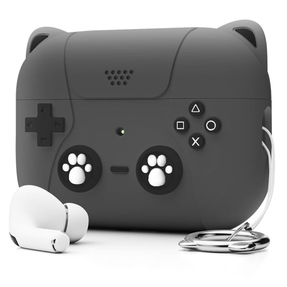For AirPods Pro 2 Earphone Silicone Protective Case  Cat Claw Cover(Dark Gray)