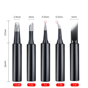 5-in-1 Universal 936 Soldering Station Solder Iron Welding Tip Head Set Black