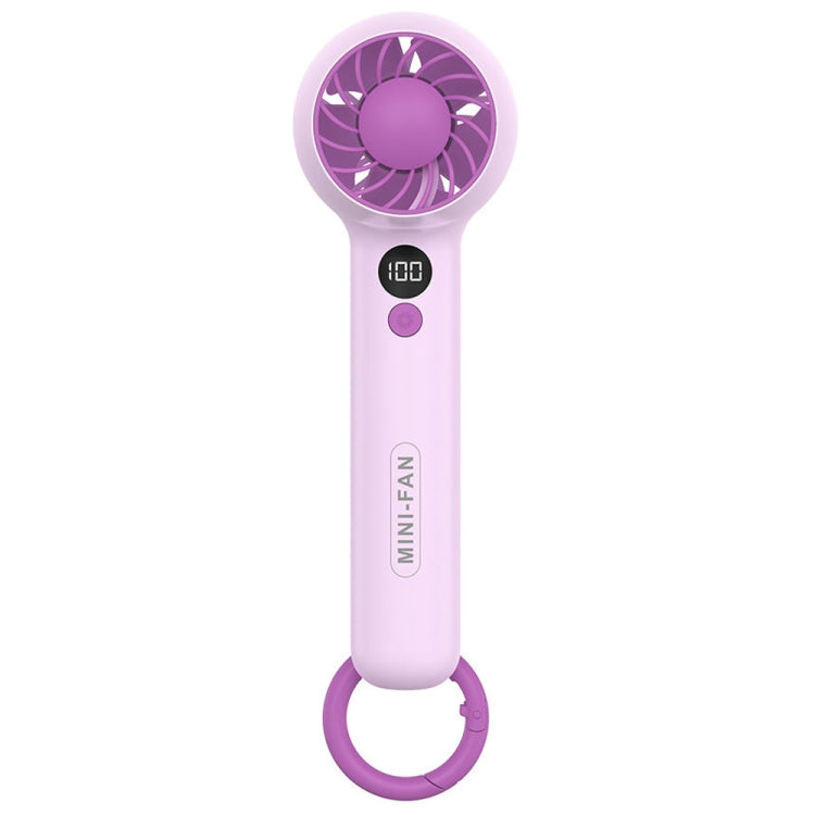 F2302 Handheld Portable Mini USB Office Student Fan with Hook(Purple)