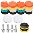 24 In 1 With 4 Screws 3 Inch Polishing Waxing Pad Sponge Buffing Kit - Polishing Machine & Accessories by PMC TechLife | Online Shopping South Africa | PMC TechLife | Buy Now Pay Later Mobicred