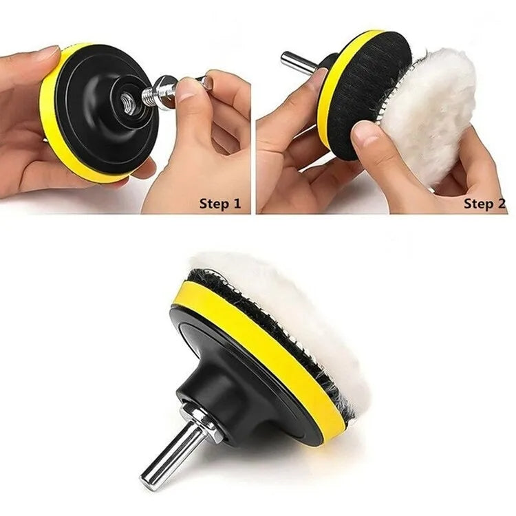 25 In 1 3 Inch Polishing Waxing Pad Sponge Buffing Kit