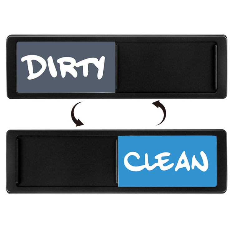 Dishwasher Magnet Clean Dirty Sign Double-Sided Refrigerator Magnet(Black-Blue Gray)